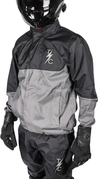 THRASHIN SUPPLY CO. Mission WP Rain Jacket - Black/Gray - 2XL TMJ-11-12