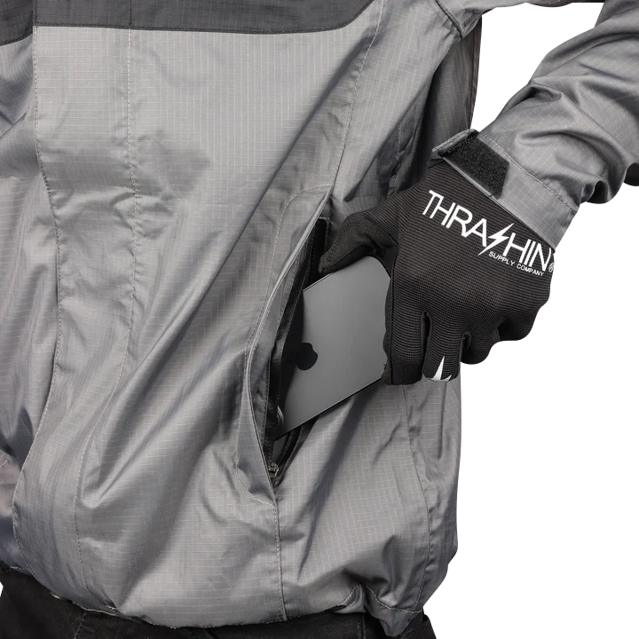 THRASHIN SUPPLY CO. Mission WP Rain Jacket - Black/Gray - XL TMJ-11-11