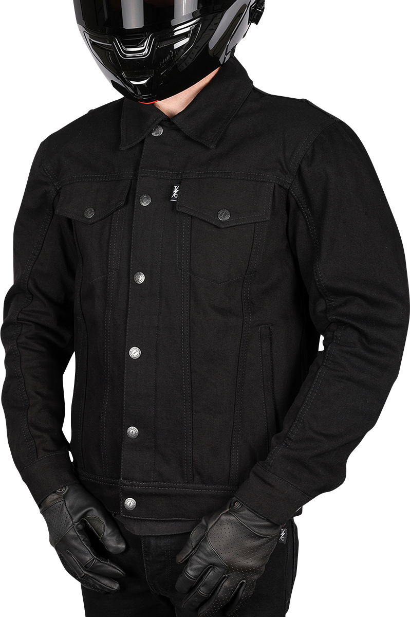 THRASHIN SUPPLY CO. Highway v2 Denim Riding Jacket - Black - Medium TMJ-10-09