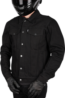 THRASHIN SUPPLY CO. Highway v2 Denim Riding Jacket - Black - Medium TMJ-10-09