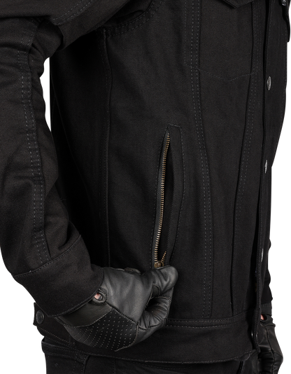 THRASHIN SUPPLY CO. Highway v2 Denim Riding Jacket - Black - Medium TMJ-10-09