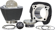 S&S CYCLE 132" Big Bore Cylinder Kit - Black Granite/Highlighted Fins - For 114"/117" Engine - M8 910-0847