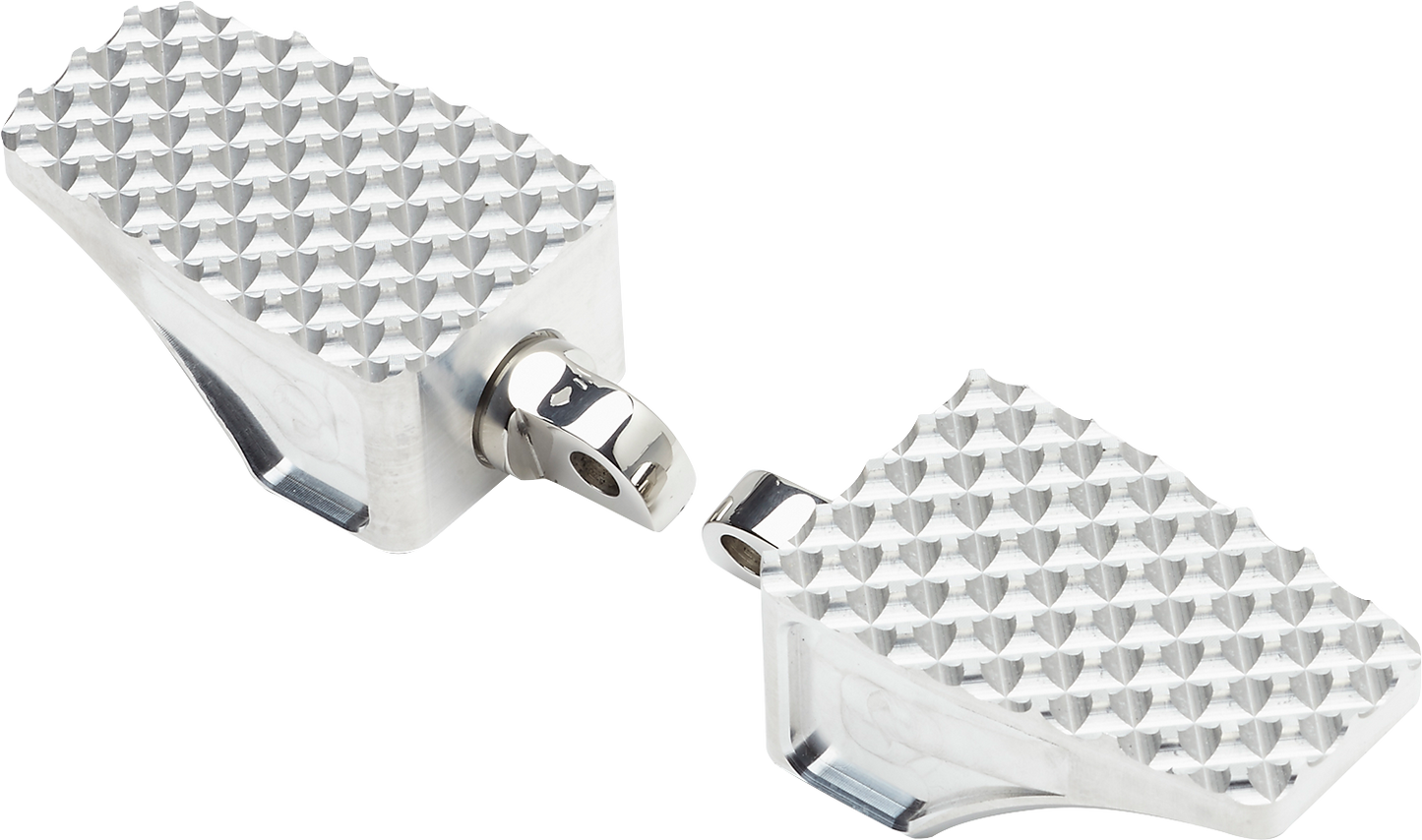 LA CHOPPERS County Line Billet Foot Pegs - Male Mount - Raw LA-P100-00