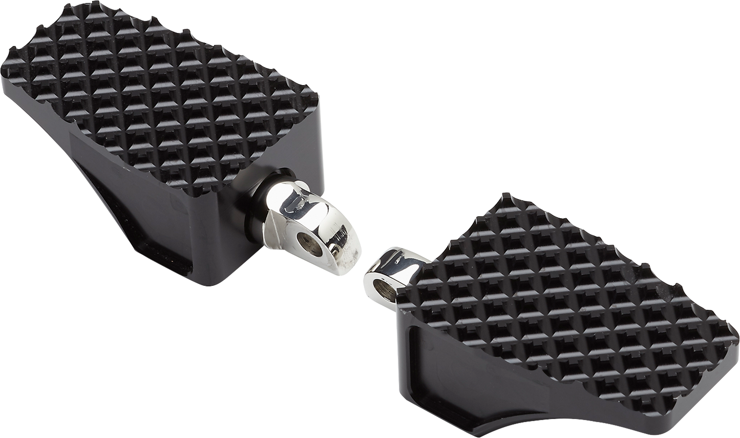 LA CHOPPERS County Line Billet Foot Pegs - Male Mount - Black LA-P100-00B