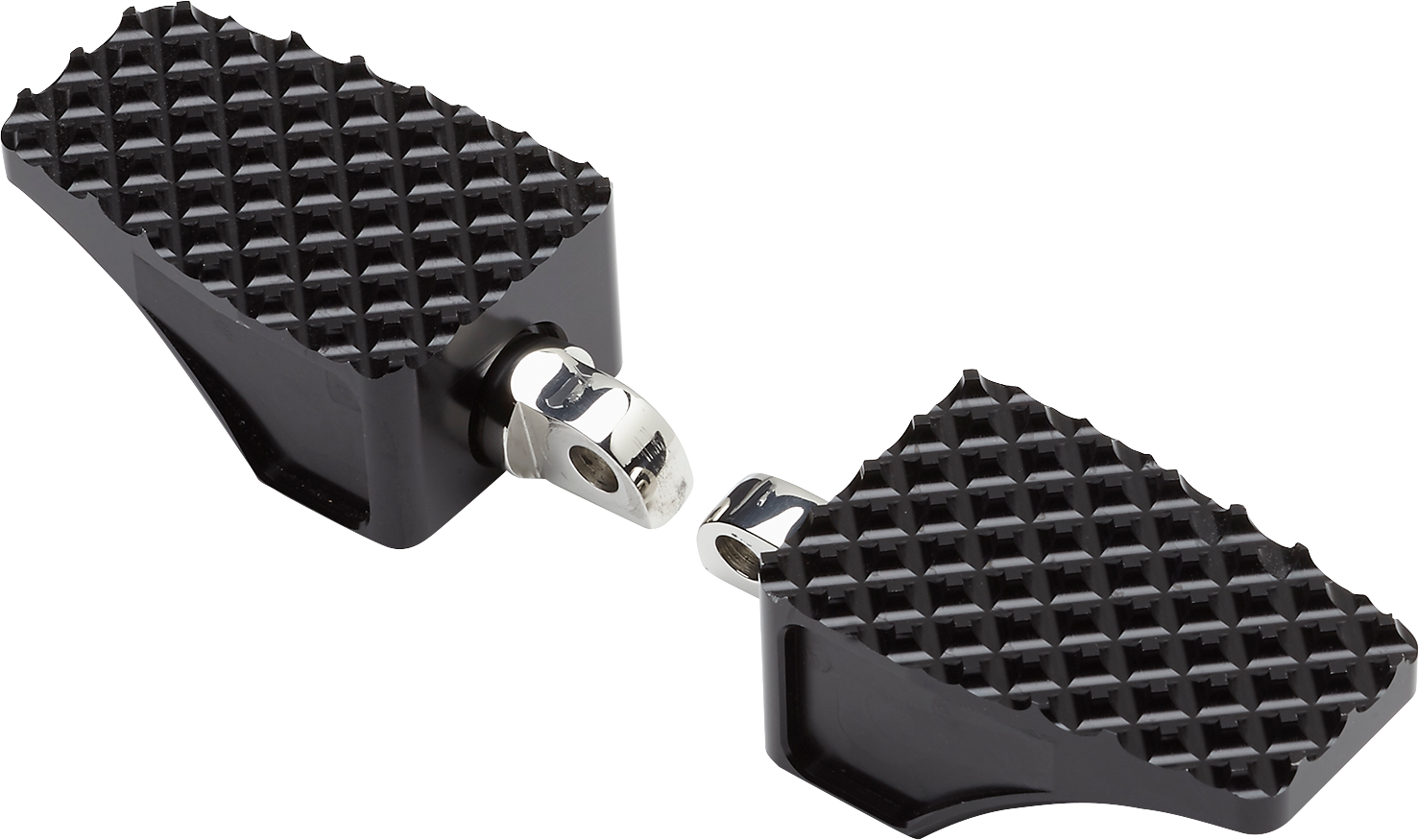 LA CHOPPERS County Line Billet Foot Pegs - Male Mount - Black LA-P100-00B