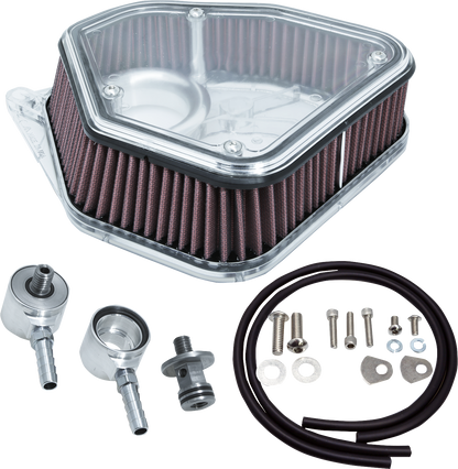 ALLOY ART Boom Box Air Cleaner Kit - Clear Cover 2.8M8P