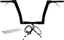 FAT BAGGERS INC. EZ Install Wired 1-1/2" Flat Top Handlebar Kit - 12" - Black 601312-B