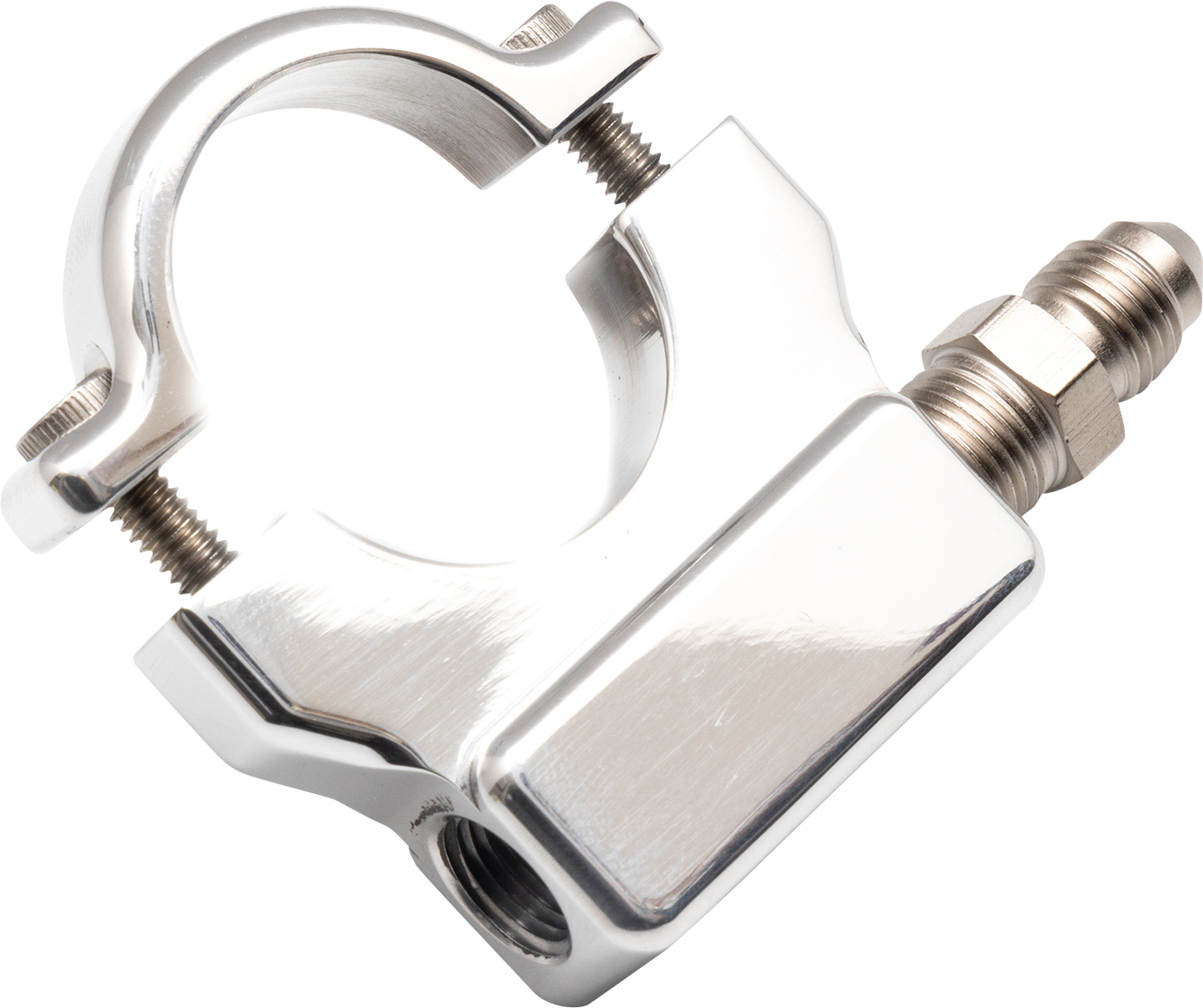 FEULING PARTS Oil Pressure Gauge Mount - 1" - Chrome 9051