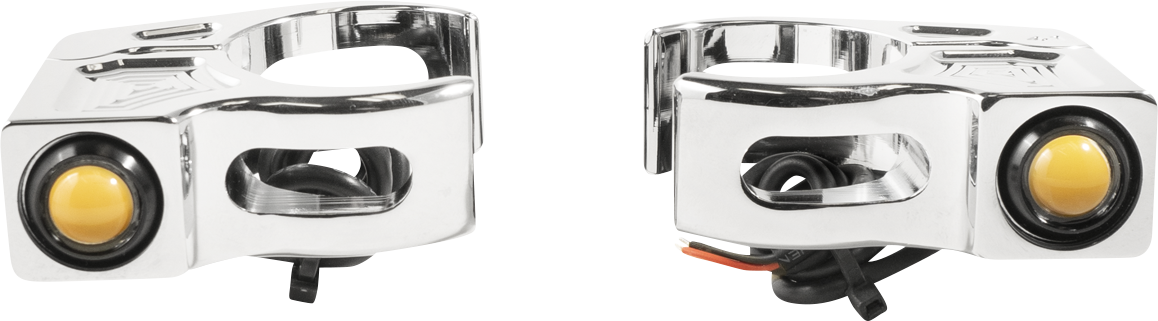 JOKER MACHINE Turn Signal - 39 mm - Amber - Chrome 05-220-3