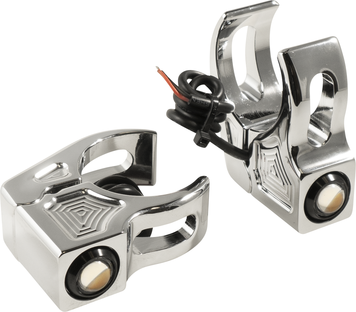 JOKER MACHINE Turn Signal - 39 mm - Amber - Chrome 05-220-3