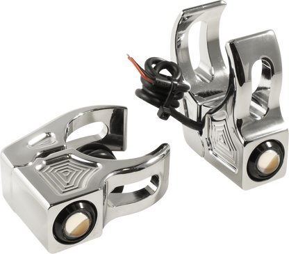 JOKER MACHINE Turn Signal - 39 mm - Amber - Chrome 05-220-3