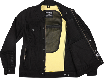 THRASHIN SUPPLY CO. Highway v2 Denim Riding Jacket - Black - 2XL TMJ-10-12