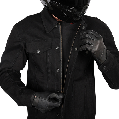 THRASHIN SUPPLY CO. Highway v2 Denim Riding Jacket - Black - 2XL TMJ-10-12