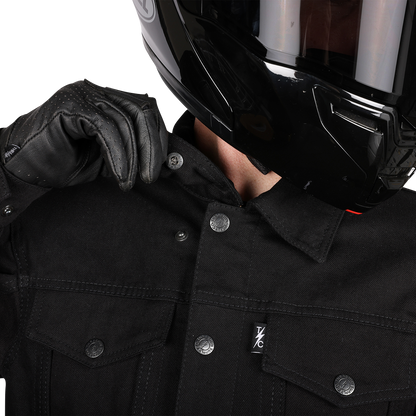 THRASHIN SUPPLY CO. Highway v2 Denim Riding Jacket - Black - 2XL TMJ-10-12