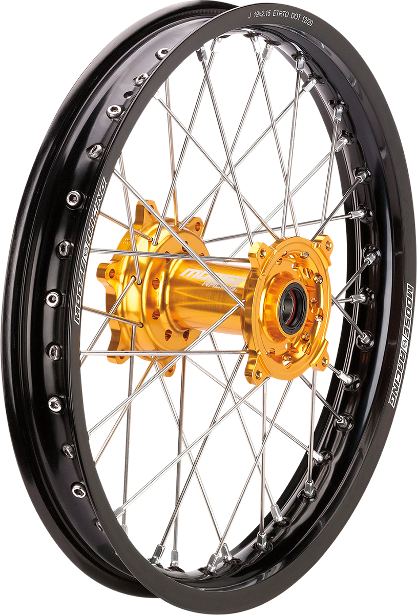 MOOSE OFFROAD Wheel Assembly - SX-1 - Complete - Rear - Black Wheel/Blue Hub - 18x2.15 - Sherco CR-21518BKBU