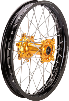 MOOSE OFFROAD Wheel Assembly - SX-1 - Complete - Rear - Black Wheel/Blue Hub - 18x2.15 - Sherco CR-21518BKBU