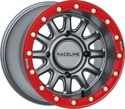 Alpha Wheel 4/156 Gunmetal/Red 15x7 (+10mm)