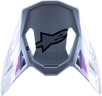ALPINESTARS Supertech M10 Visor - Daytona - Haze Gray/Orange Fluo/Rhodamine 8982723-9243