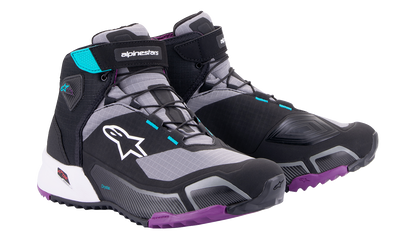 ALPINESTARS Stella CR-X Drystar® Shoes - Black/Gray/Teal/Purple - US 8 261152313708