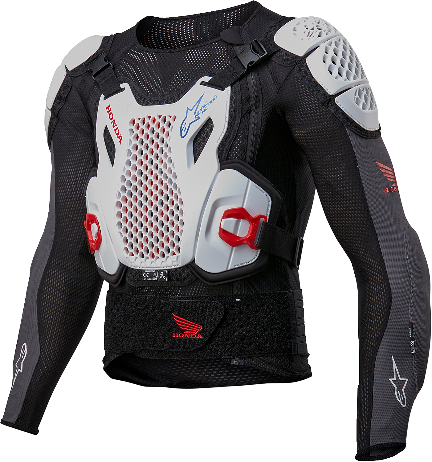 ALPINESTARS Honda Bionic Plus v2 Protection Jacket - Black/White/Blue/Bright Red - Large 6506023-1272-L