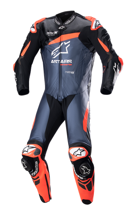 ALPINESTARS GP Plus v4 Leather Suit - Black/Red Fluo/Dark Blue - US 38 / EU 48 3150523135748
