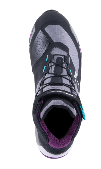 ALPINESTARS Stella CR-X Drystar® Shoes - Black/Gray/Teal/Purple - US 9.5 2611523137095