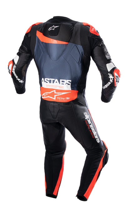 ALPINESTARS GP Plus v4 Leather Suit - Black/Red Fluo/Dark Blue - US 40 / EU 50 3150523135750