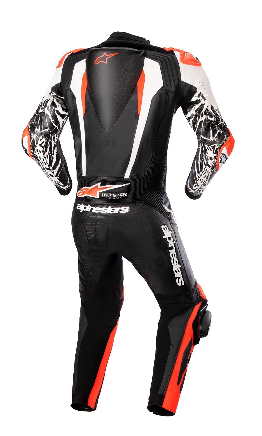 ALPINESTARS Racing Absolute v2 1-Piece Leather Suit - Black/White/Red Fluo - US 40 / EU 50 3156323123150