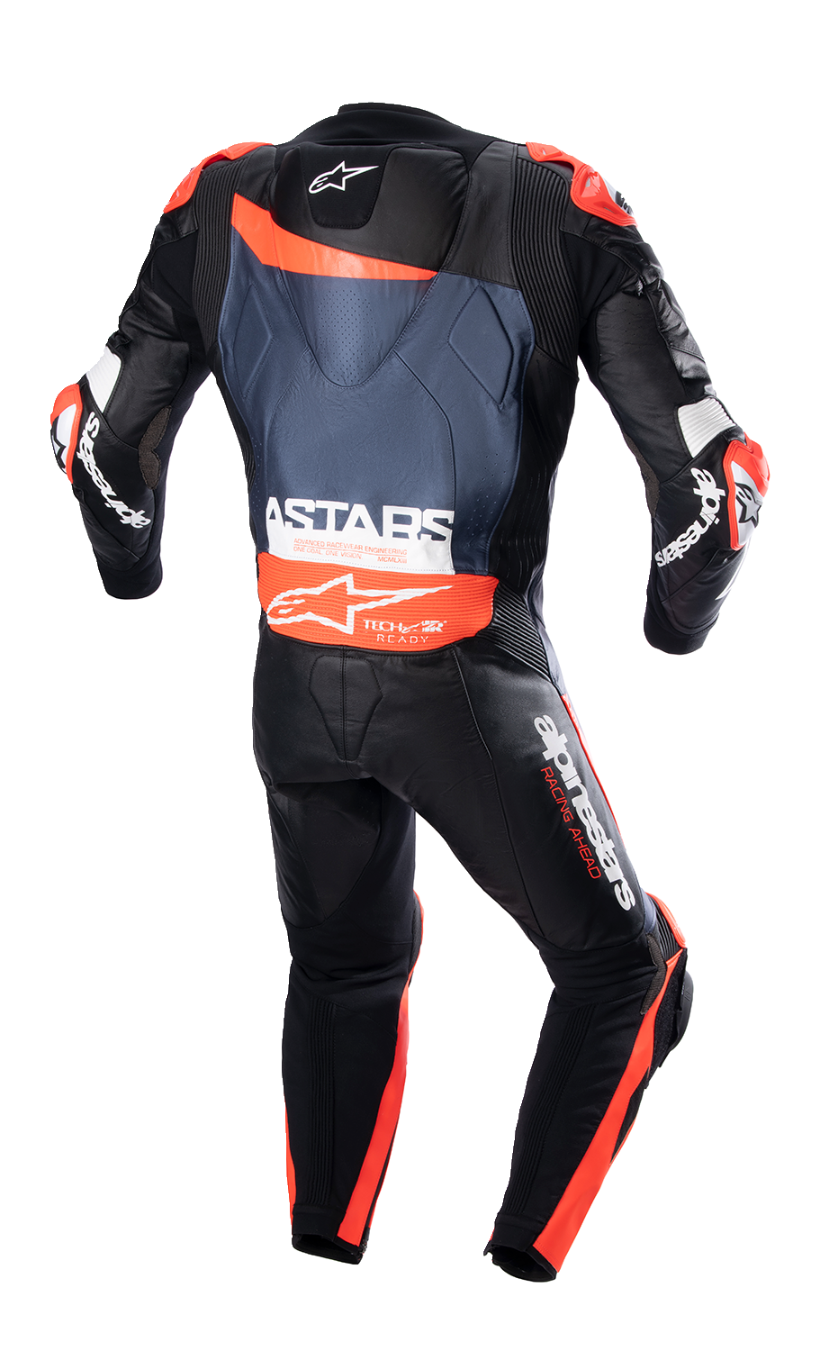 ALPINESTARS GP Plus v4 Leather Suit - Black/Red Fluo/Dark Blue - US 46 / EU 56 3150523135756