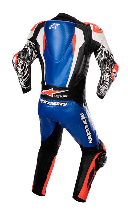 ALPINESTARS Racing Absolute v2 1-Piece Leather Suit - Metallic Blue/Black/White/Red Fluo - US 38 / EU 48 3156323718348