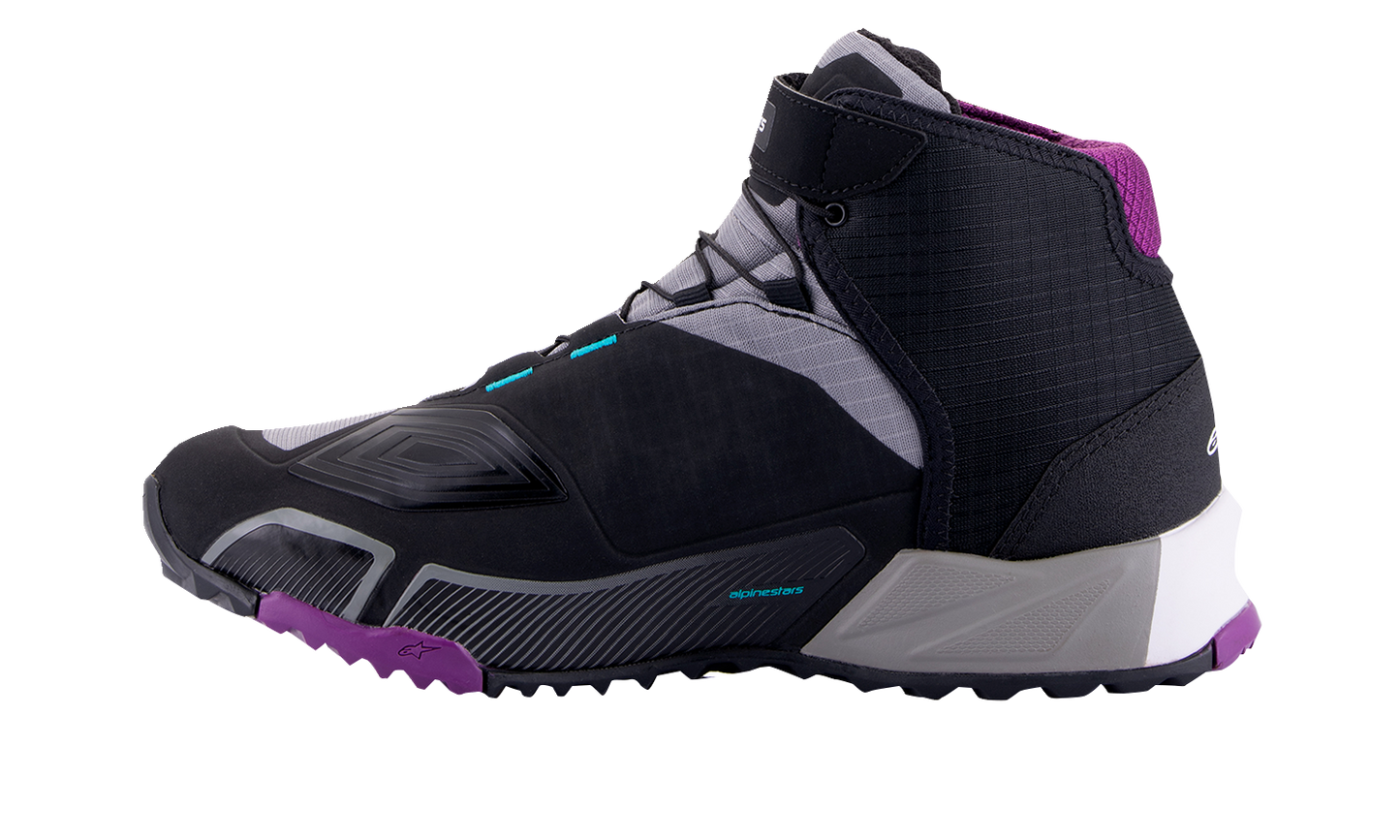 ALPINESTARS Stella CR-X Drystar® Shoes - Black/Gray/Teal/Purple - US 10 2611523137010