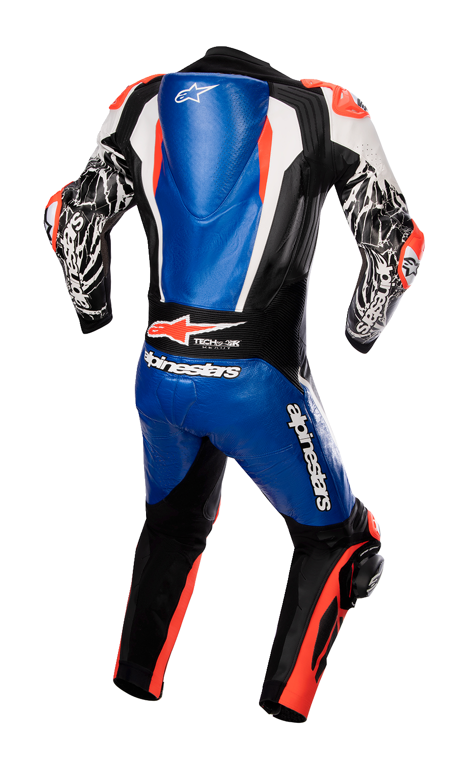 ALPINESTARS Racing Absolute v2 1-Piece Leather Suit - Metallic Blue/Black/White/Red Fluo - US 46 / EU 56 3156323718356