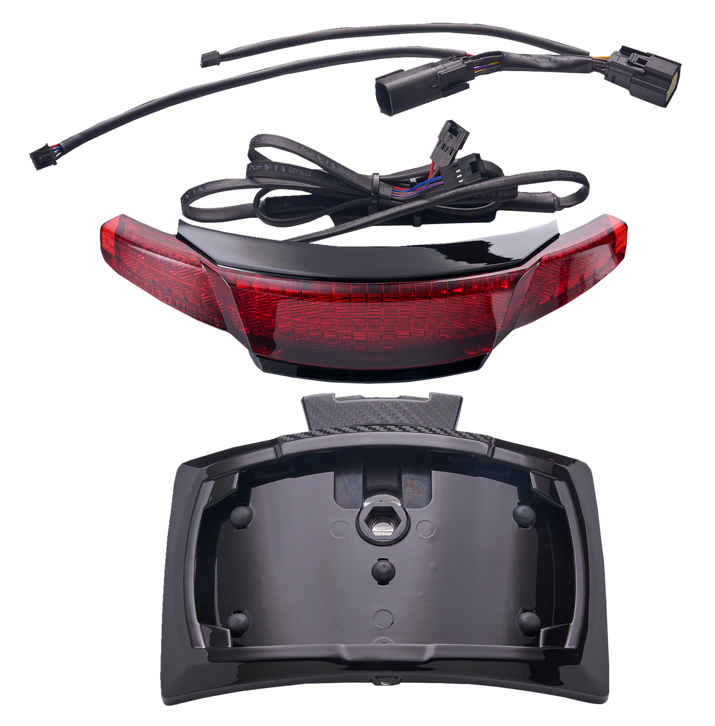 CIRO Taillight/License Plate Holder - Red Lens - Black 40374