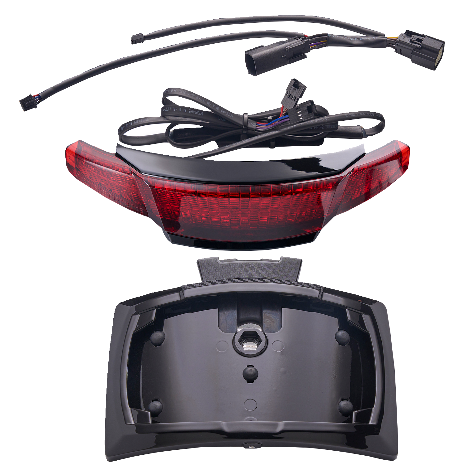 CIRO Taillight/License Plate Holder - Red Lens - Black 40374