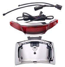 CIRO Taillight/License Plate Holder - Red Lens - Chrome 40373
