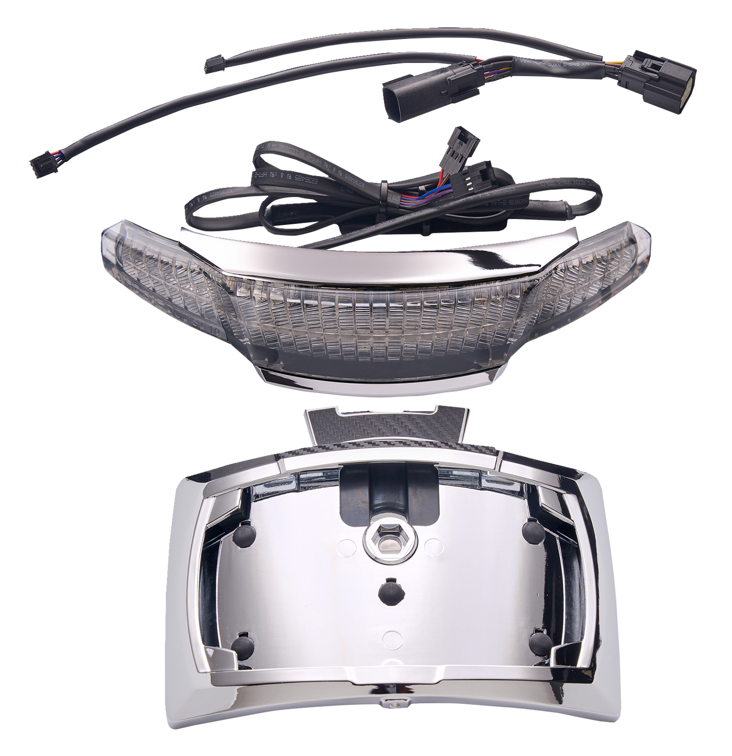 CIRO Taillight/License Plate Holder - Light Smoke Lens - Chrome 40353