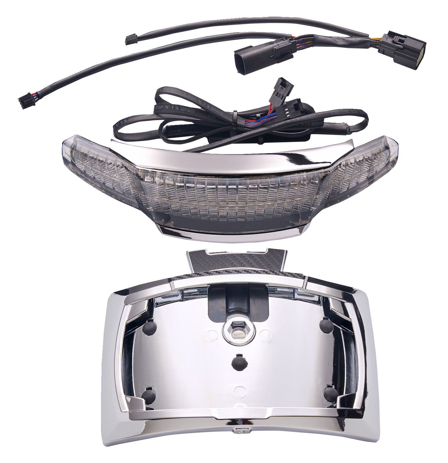 CIRO Taillight/License Plate Holder - Light Smoke Lens - Chrome 40353