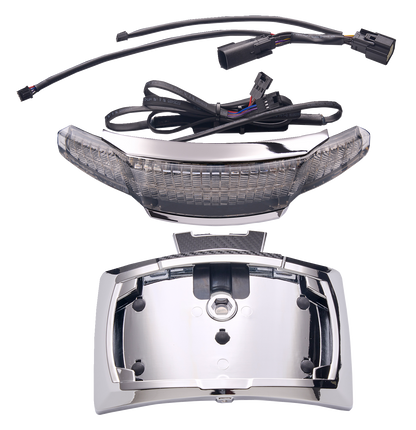 CIRO Taillight/License Plate Holder - Light Smoke Lens - Chrome 40353