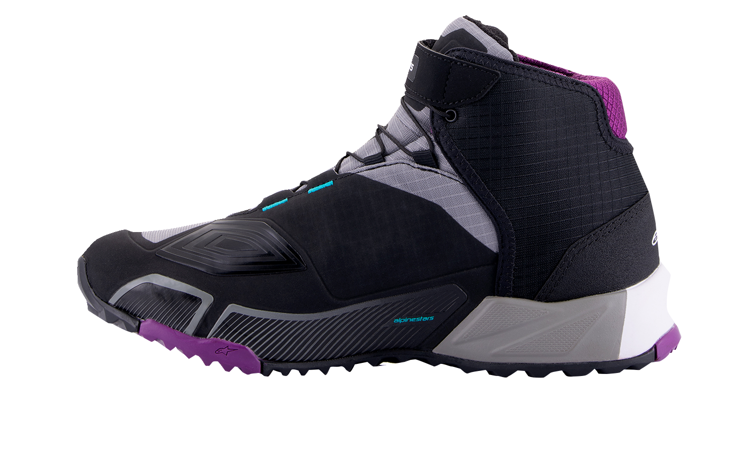 ALPINESTARS Stella CR-X Drystar® Shoes - Black/Gray/Teal/Purple - US 5 261152313705