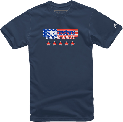 ALPINESTARS USA Again T-Shirt - Navy - Large 12137261070L