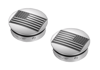 FIGURATI DESIGNS Swing Arm Covers - Contrast Cut - Silver FD26R-AF-CC-SS