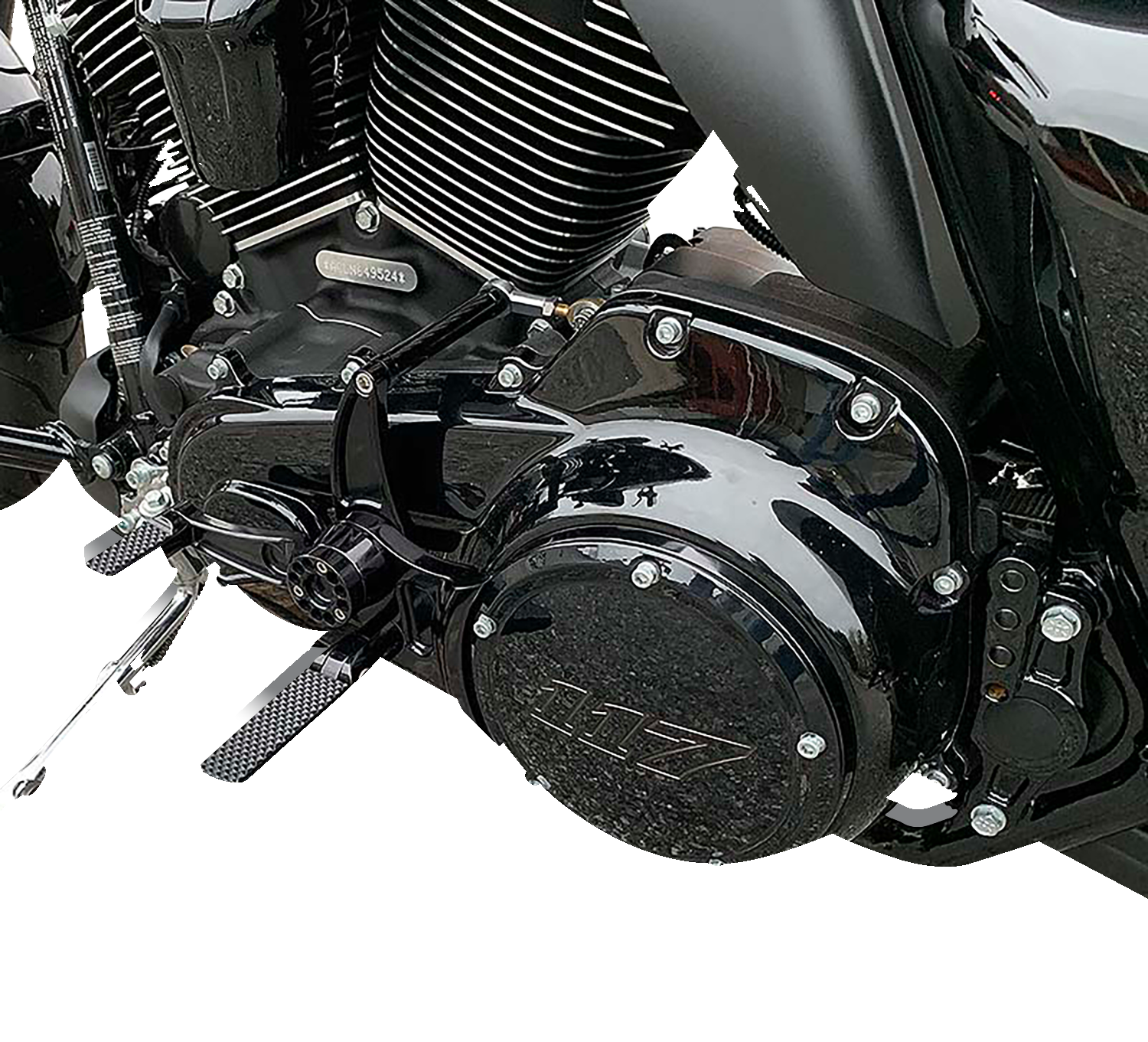HAWG HALTERS Mid Control Conversion Kit - Black - Knurled Pegs - FLH/FLT MCK-FH16AS-FK