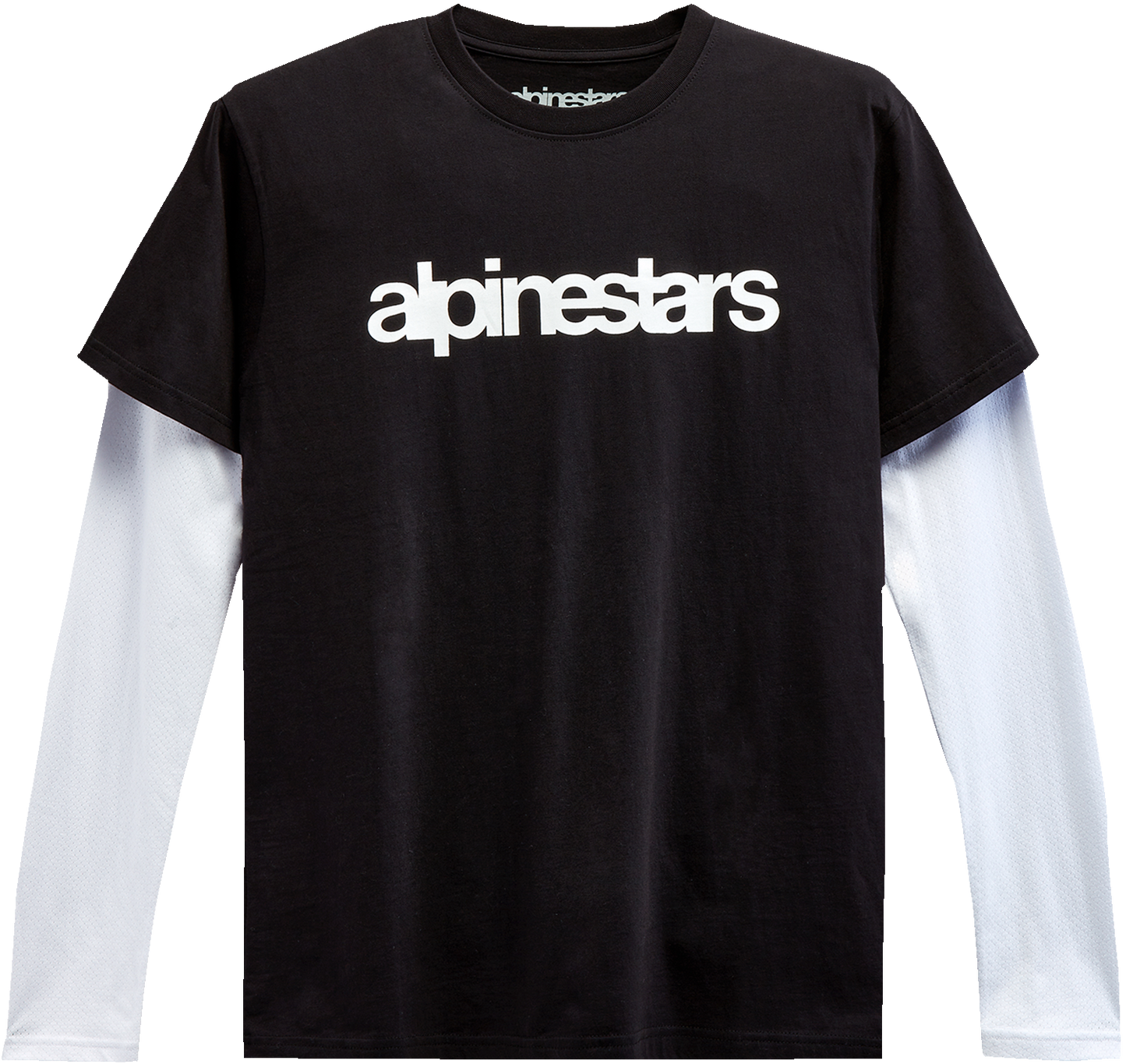 ALPINESTARS Stack Long-Sleeve Knit T-Shirt - Black/White - XL 1213713001020XL