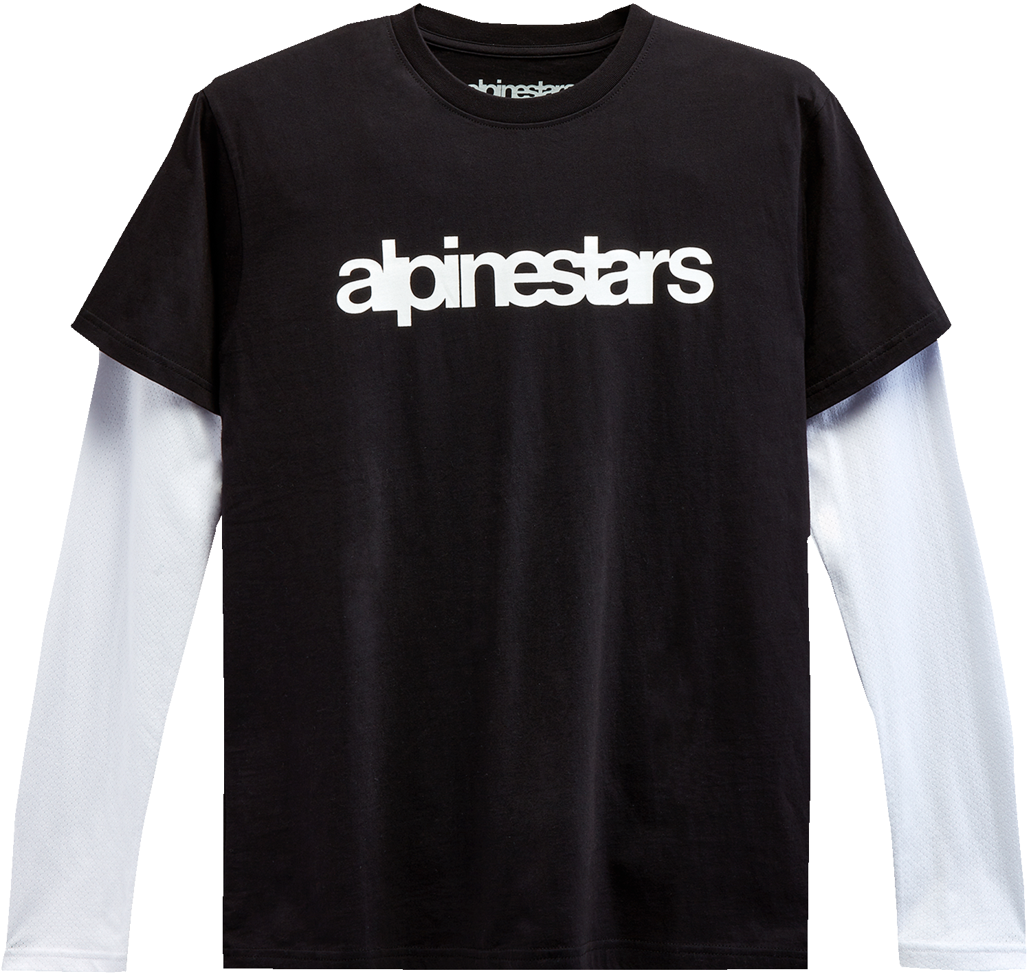 ALPINESTARS Stack Long-Sleeve Knit T-Shirt - Black/White - XL 1213713001020XL