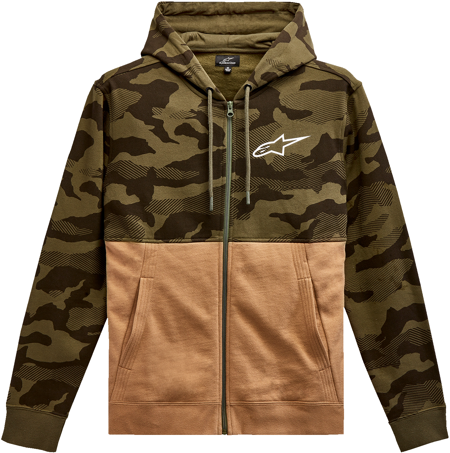 ALPINESTARS Camo Block Hoodie - Military/Sand - Medium 1213510506923M