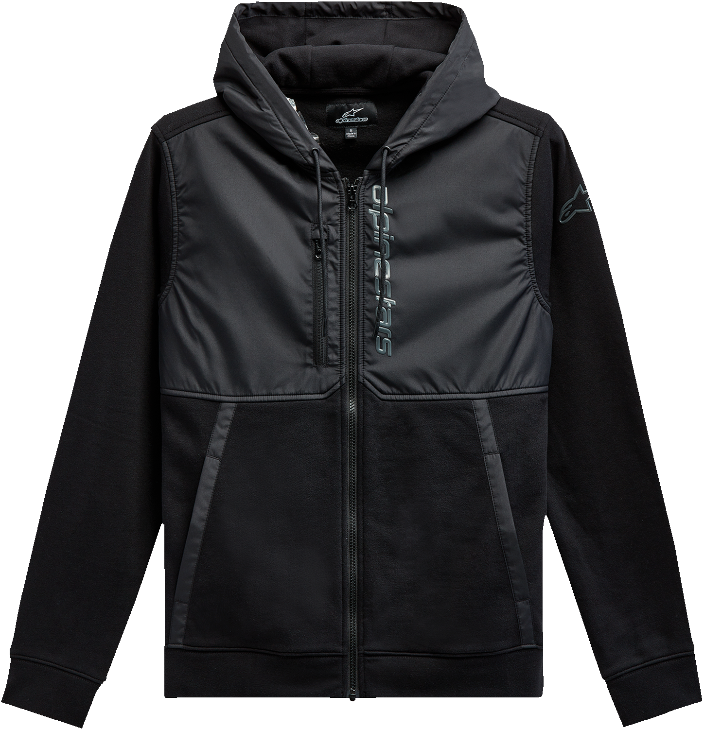 ALPINESTARS Aligned Zip Hoodie - Black/Black - XL 1213510001010XL