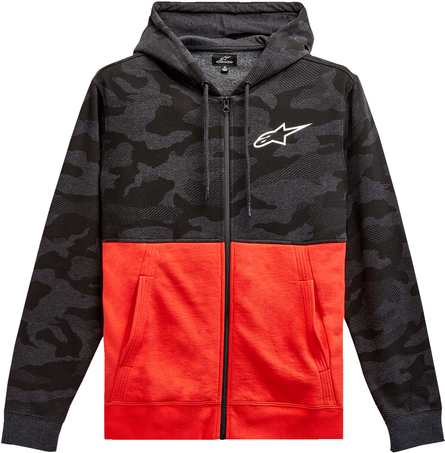 ALPINESTARS Camo Block Hoodie - Charcoal Heather/Warm Red - Medium 1213510501816M