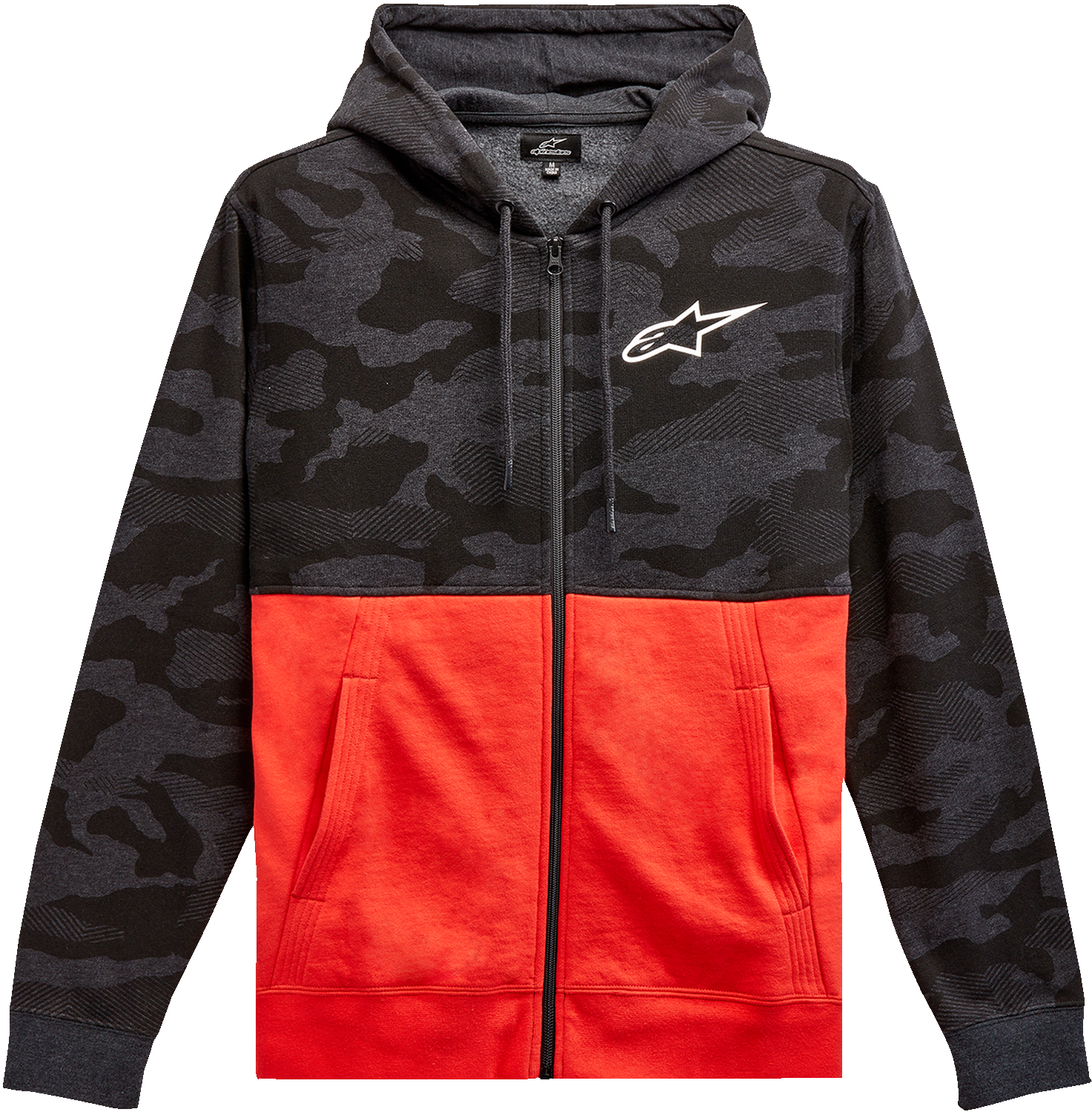 ALPINESTARS Camo Block Hoodie - Charcoal Heather/Warm Red - Medium 1213510501816M