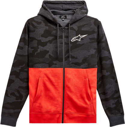 ALPINESTARS Camo Block Hoodie - Charcoal Heather/Warm Red - Large 1213510501816L