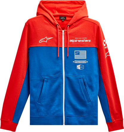 ALPINESTARS H Block Hoodie - Warm Red/Bright Blue - Large 1213510703171L